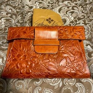 Patricia Nash leather clutch